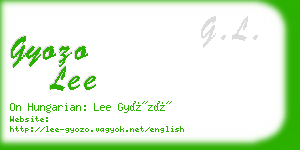 gyozo lee business card